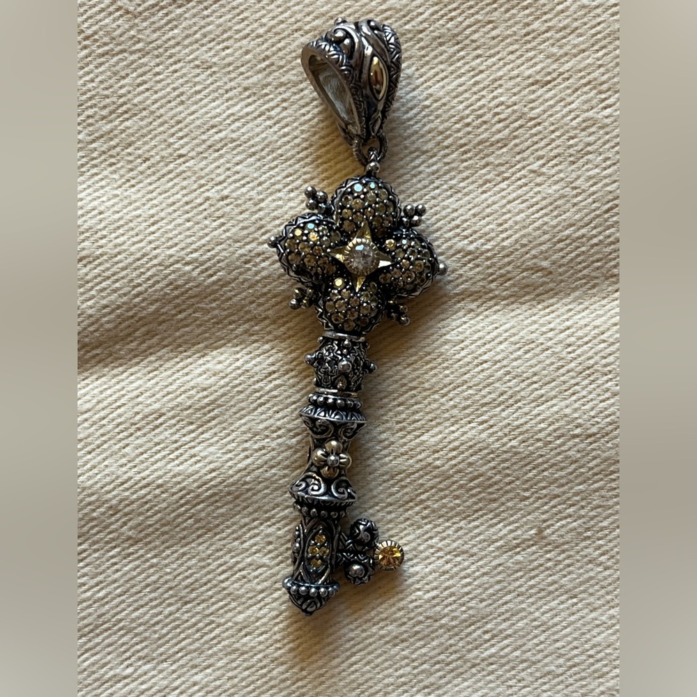 Barbara Bixby Key of Wishes Vintage-Inspired Silver Key pendant